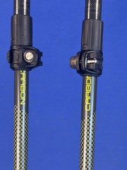 LEKI Guide Lite 2 Carbon Adjustable Trekking / Ski Poles NWOT