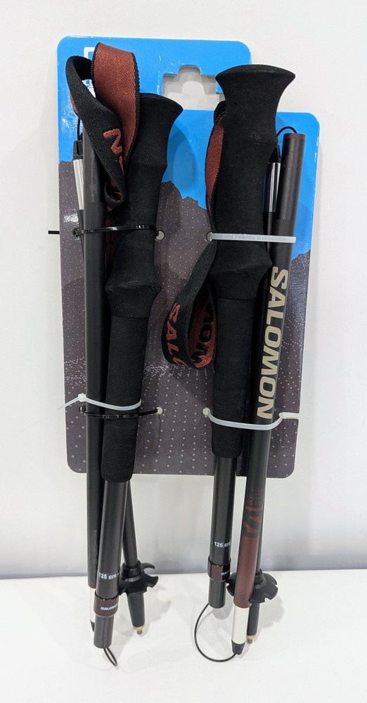 Salomon Quest Carbon Foldable Trekking Poles (Pair) 125cm / 50″ – Madder
