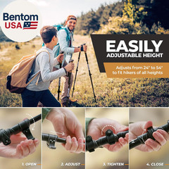 Carbon Fiber Trekking Poles – Lightweight Collapsible Hiking Poles with Cork Gri