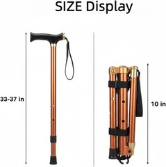 Adjustable from 33‘’ to37‘’Walking Cane Hiking Poles Climbing Snowingshoeing