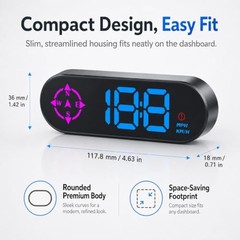 GPS Speedometer for Car with Large MPH Display Car Compass Dashboard Digital