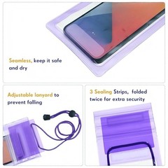 50 Pack Clear Waterproof Phone Pouch Universal Waterproof Phone Case Multi