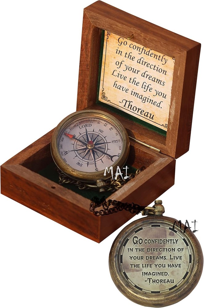 Thoreau’s Quote Engraved Go Confidently in The Direction of Your Dreams! Live