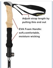 A Alafen Purple Collapsible Trekking Pole 7075 Aluminum Adjustable Walking Stick