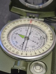 Compass Military Lensatic Sighting Camping w/ Carrying Bag Waterproof