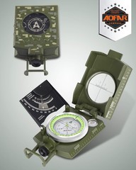 AF-4074 Military Compass Lensatic Sighting-Multifunctional, Fluorescent, Wate…