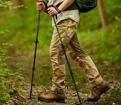 Hiking Poles – Aluminium with Cork Handles and Flip Lock for Trekking, Mountaineering