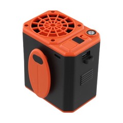 2400mAh Hanging Waist Fan with Power Bank LED Light Three Speed Cooling Device