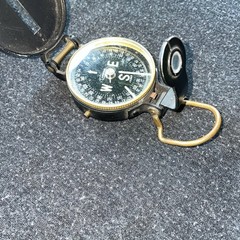 Vintage Engineer Lensatic Compass Pocket Sized Black Made Japan Hiking Hunting
