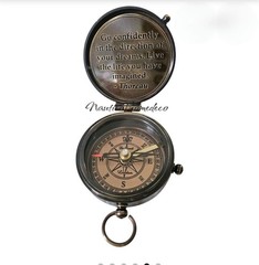 Custom Engraved Working Brass Compass-Personalized Unique Gift for Her, Him