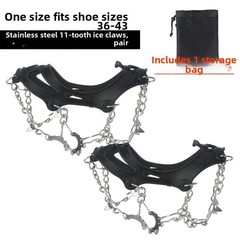 Easy to Attach 11 Tooth Stainless Steel Ice Cleats for Outdoor Traction in Snow