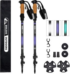 Ultra-Light Aluminum Trekking Poles for Hiking | Collapsible | Pair of 2