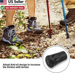 10 Pack Trekking Pole Tips Rubber Hiking Stick Protectors Nordic Walking Caps