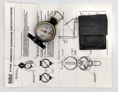United Cutlery Brands CT26 Lensatic Compass with Case & Instructions