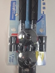 Crivit Trekking Poles Ultra Light 135cm Adjustable Aluminum Walking / Hiking NEW