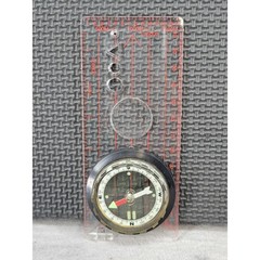 Vintage Baseplate Compass with Magnifying Glass Map Scales Hiking Orienteering