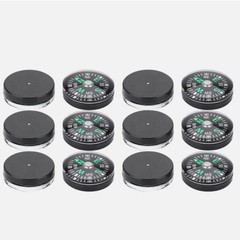 1-20mm 12pcs Mini Pocket Oil Filled Compass For Hiking Camping Outdoor