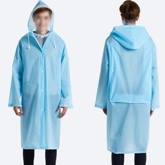 Lightweight EVA Raincoat with Backpack Cover for Outdoor Sports and Travel