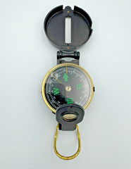 Stansport Engineer Directional Compass Military Style Black Brass Vintage