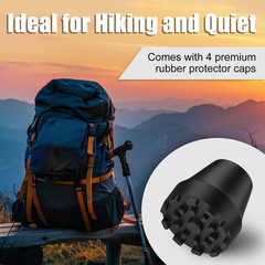 Replacement Rubber Tips for Trekking Poles and Walking Sticks, Anti-Slip Shock-A