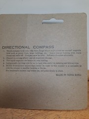 Vintage HK NOS Directional Auto Compass with Suction Cup Hong Kong NOS