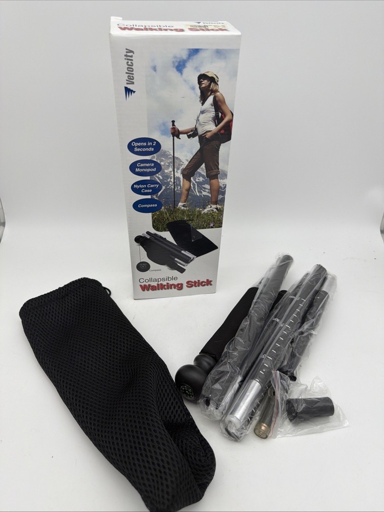 Velocity Collapsible Walking/Hiking Stick NIB