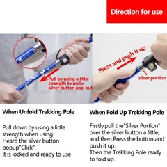 Aluminum Collapsible Ultralight Travel Trekking Hiking Pole for Men and Women…