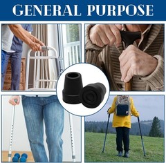 4pcs Rubber Buffer for Hiking Poles 19mm Walking Stick Rubber Tips Crutches Rubber…