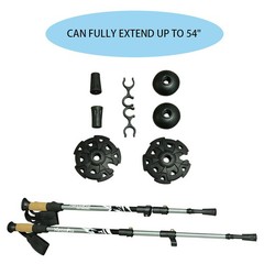 2 Pcs Trekking Poles,Aluminum Lightweight Collapsible Hiking Poles for Women,…