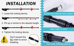 Hiking Poles – Telescopic Collapsible Trekking Poles with Quick Twist Lock