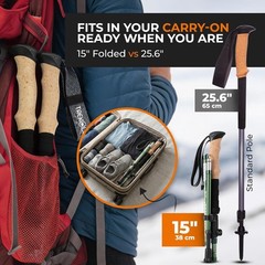 Trek-z Collapsible Hiking Trekking Poles – 100 Balance Support 2 Pack