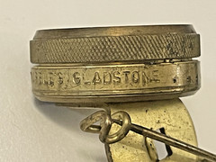 Vintage Marbles Gladstone Mich Brass Compass Black Face Pin Type 1 1/8″🌺🌺