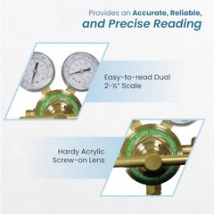 High-Pressure Piston Regulator for Inert Gases, Regulator for Nitrogen and