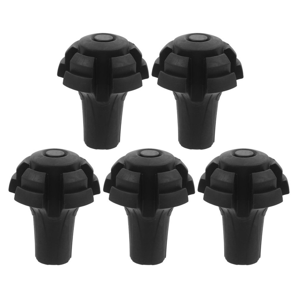 5Pcs Durable PVC Trekking Pole Tips Replacement with Shock Absorption for Hiking