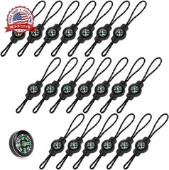 HOSTK 20 Pcs Mini Survival Compass, Outdoor Camping Hiking Pocket Compass, Liqui