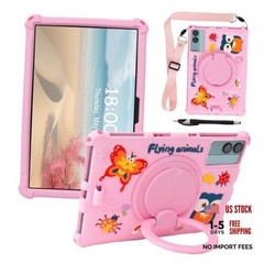 11-inch Android Tablet Case – Universal Cute Cartoon Case for ApoloSign, pink