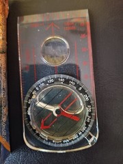 Liquid Filled Compass – Map Compass – Boxed W/Lanyard – Glass + Scale