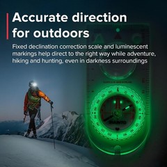 A-30 Compact Hiking Compass with Luminous Markings – Navigate with Precision