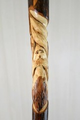 Wood Spirit Hardwood Walking Stick, Hand Carved Staff, Made in the USA, Custom