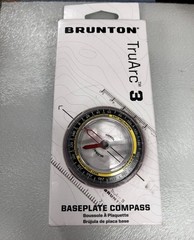 Brunton TruArc 3 Baseplate Compass Global Needle Map Lines Tool-Free Declination