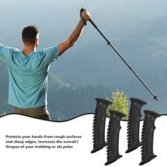 4 Pcs walking cane hand grip hiking pole handle replacement offset cane grips