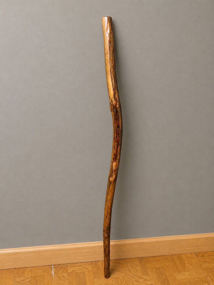 Custom Hardwood Walking Stick Rustic Hiking Staff Natural Wood 53.5 In