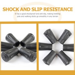 10 Pcs Rubber Head Cane Cover Trekking Pole Replacement Tips Travel Protectors