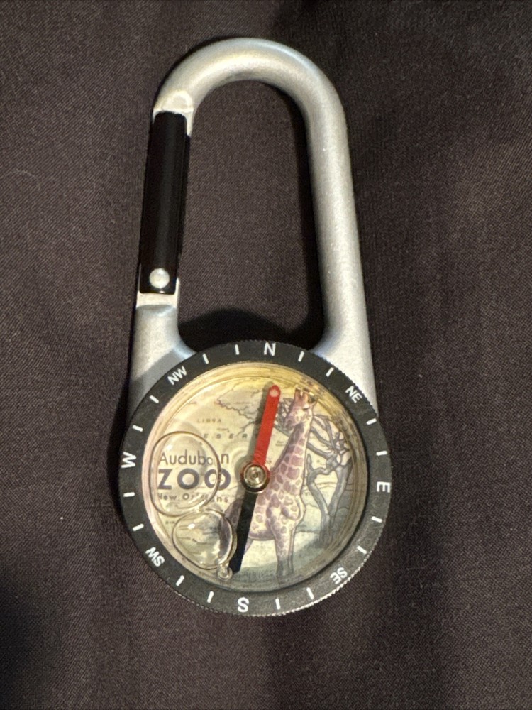 Audubon Zoo Souvenir Compass With Integrated Carabiner