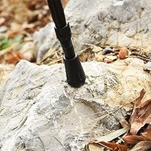 Walking Stick Tips Rubber 4pcs Trekking Pole Tips Replacement- Rubber Feet for