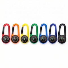 Outdoor Compass Carabiner Camping Keychain Mountain Buckle