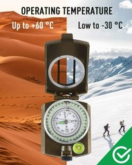 Professional Compass Geological Hiking Navigation Army Outdoor Green New