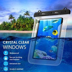 Waterproof Tablet Case, Tablet Pouch Dry Bag, Up to 12 Clear with hand strap