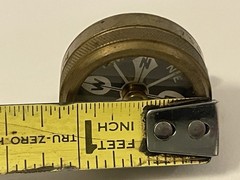 Vintage Marbles Gladstone Mich Brass Compass Black Face Pin Type 1 1/8″🌺🌺