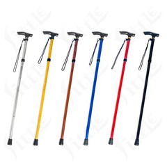 Adjustable Aluminium Foldable Walking Stick Anti-shock Height Adjustable 6Colors
